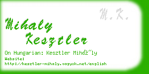 mihaly kesztler business card